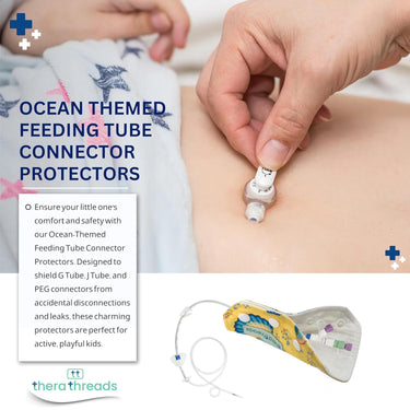 5 Pack Sea Themed G Tube, J Tube, PEG Connector Covers