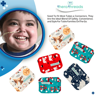 5 Pack Holiday Themed G Tube, J Tube, PEG Connector Covers - therathreads