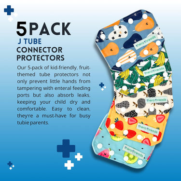 5 Pack Summer Fruit G, J, PEG Tube Covers