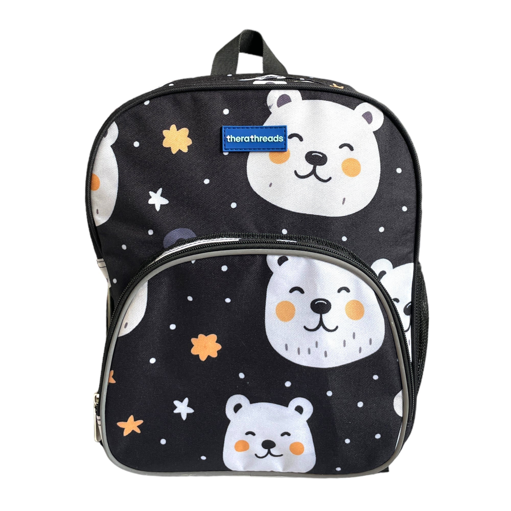 therathreads Junie Backpack for Feeding Pumps Tubes White Bears